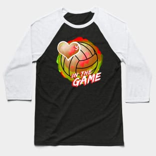 Volleyball - Hearts In The Game - Dirty Red Baseball T-Shirt